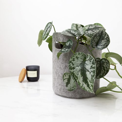 The Joinery storage basket_planter grey recycled plastic felt (2)